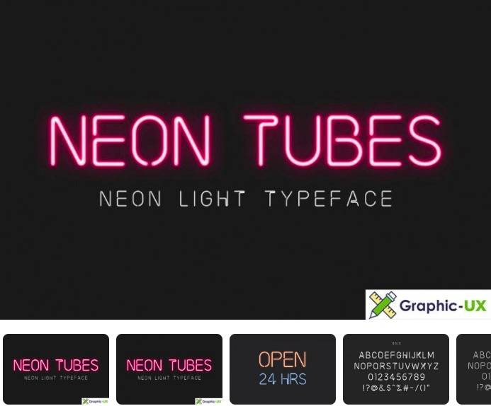 Neon Tubes – Neon Light Font free download