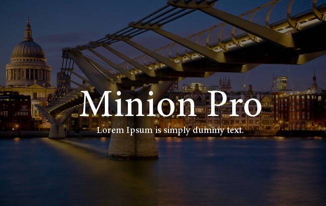 Minion Pro font free download
