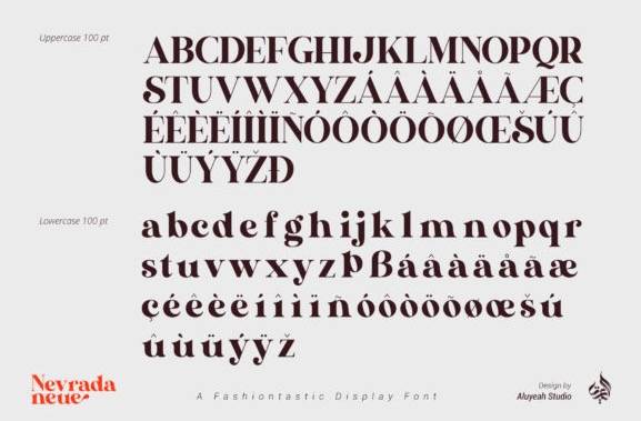 AL Nevrada Neue Display Font download free