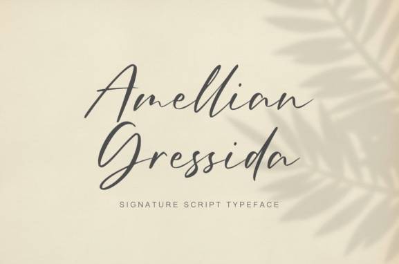 Amellian Gressida Signature Font