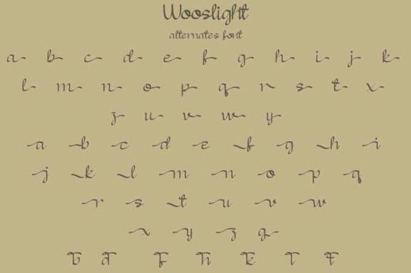 free Wooslight Calligraphy Font