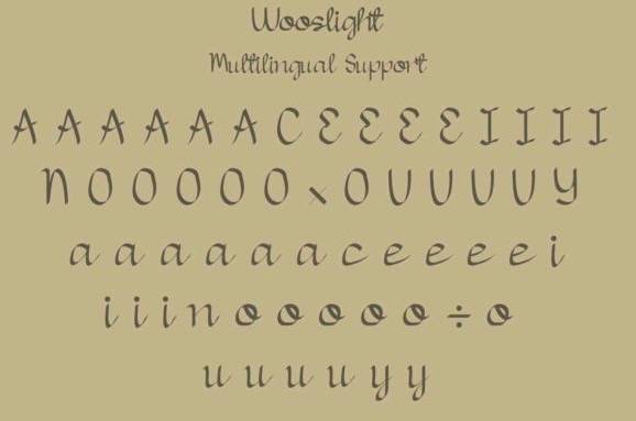 Wooslight Calligraphy Font download