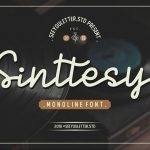 free Sinttesy Monoline Font