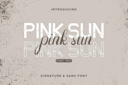 Pink Sun Font Duo free download
