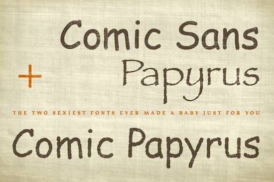 Comic Papyrus font