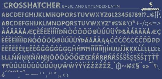 Crosshatcher Font free