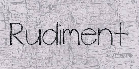 Rudiment chalk font