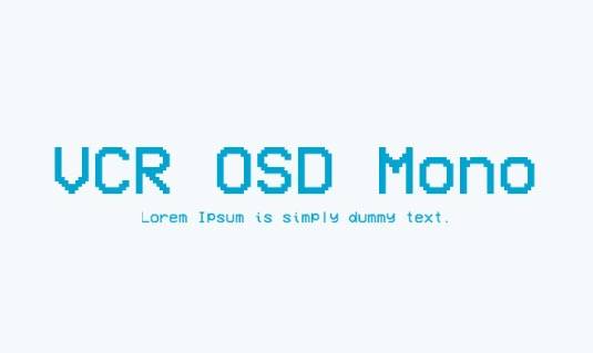 VCR OSD Mono Font download