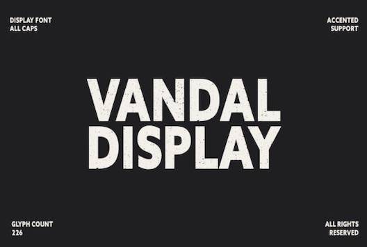 Vandal Sans Serif Display Font free download