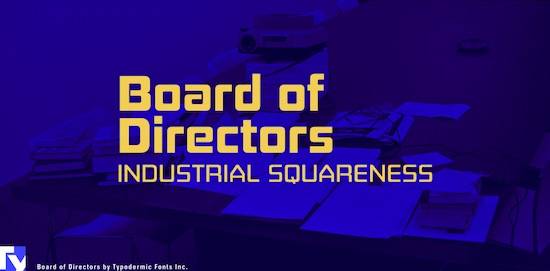 Board of Directors Masculine font free