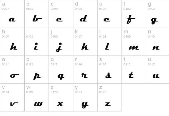 Cars font free