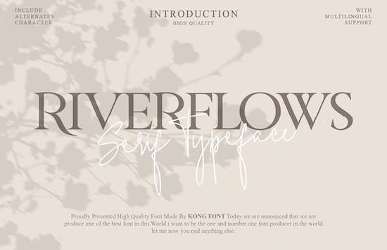 Riverflows Modern Font Fontspace Io