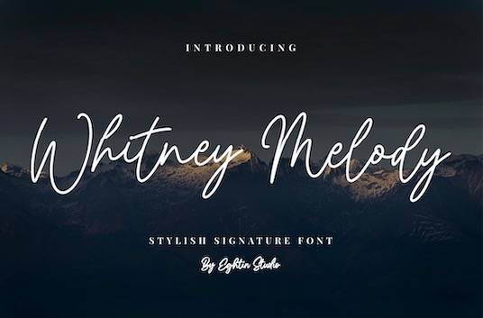 Whitney Melody font free download