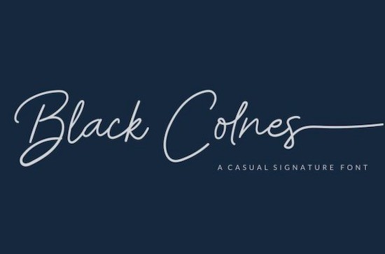 Black Colnes font free download