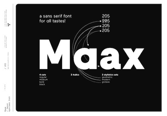 Maax font free