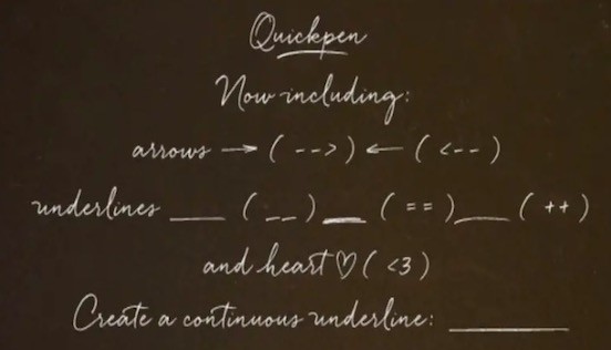 Quickpen font