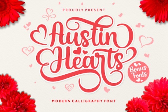 Austin Hearts font