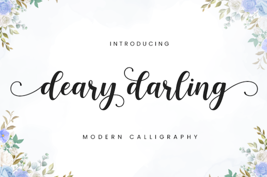 Deary Darling font