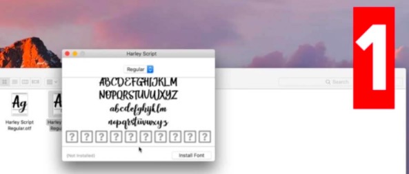 Click on the font files