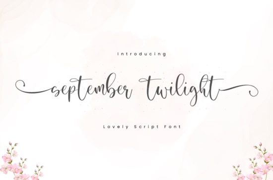 September Twilight font free