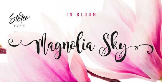 Magnolia Sky font free