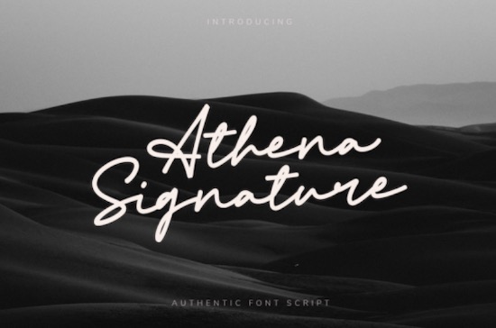 Athena Signature font