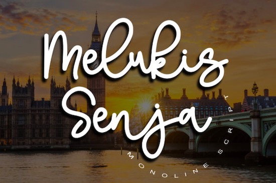 Melukis Senja font