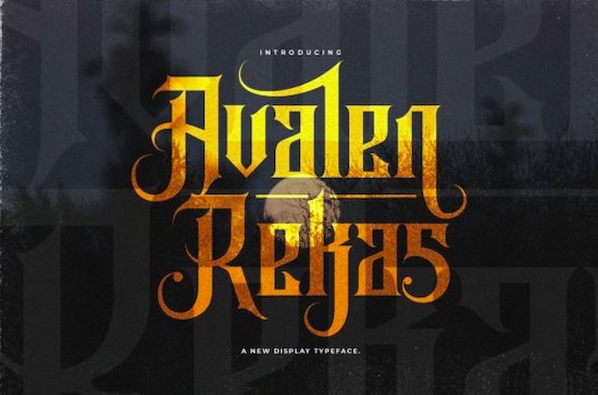 Avalen Rekas font free download