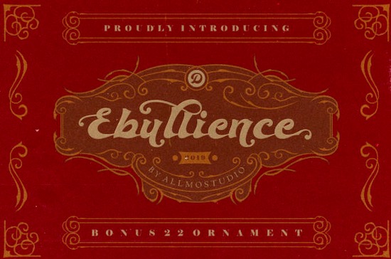 Ebullience font free download