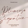 Plumrose Signature font free download