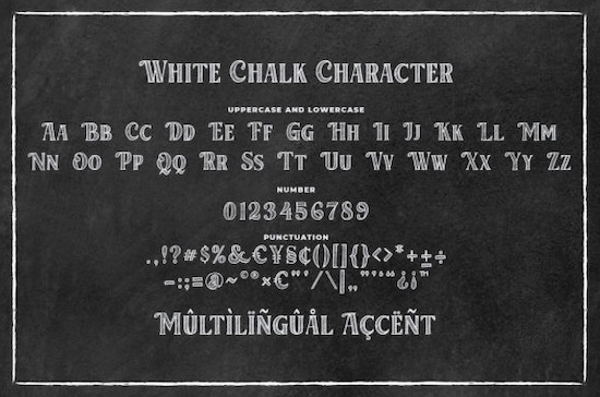 White Chalk font free