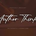 Author Think font free download