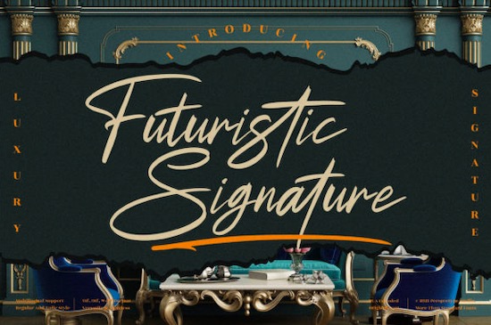 Futuristic Signature font free download
