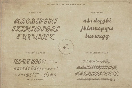 Jealousy font free