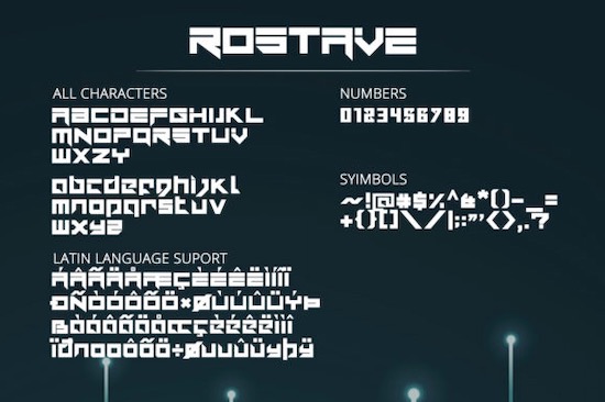 Rostave font download
