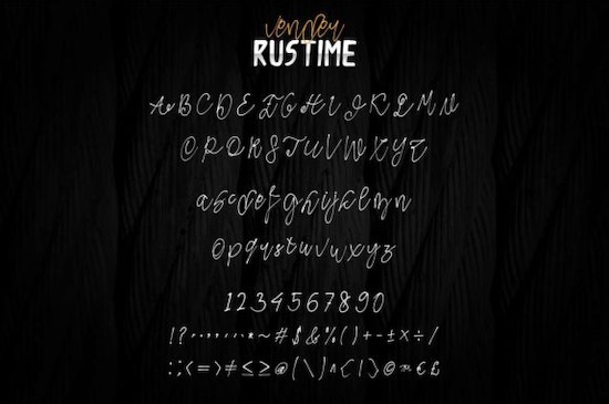 Vender Rustime font Duo free