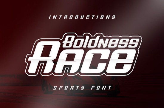 Boldness Race font free download
