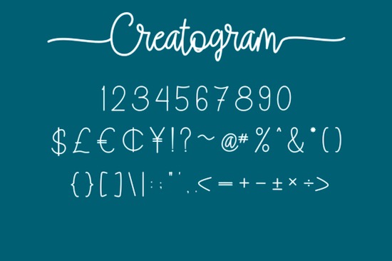 Creatogram font free