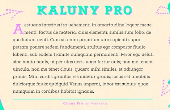 Kaluny Pro font