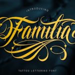 Familia Tattoo Lettering Font free download