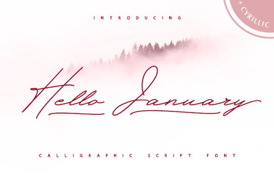 Hello January Font free download