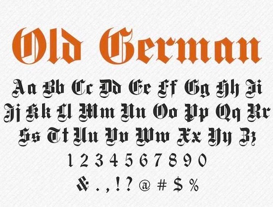 Old German Font 