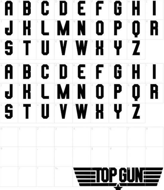 Top Gun Font free