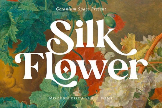 Silk Flower Font free