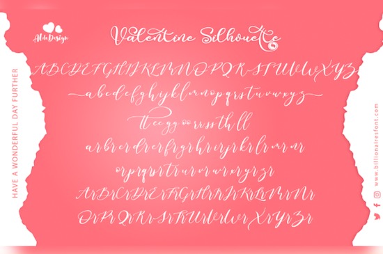Valentine Silhouette Font free