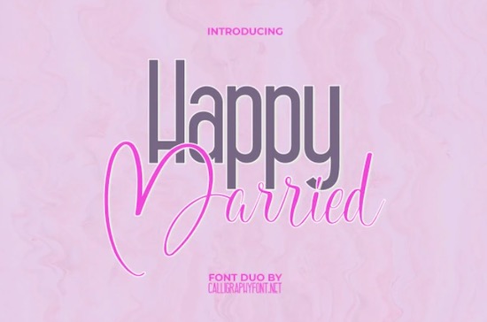 Happy Married Font free download