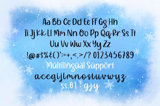 Mealky Winter Font free