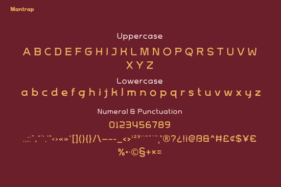 Mantrap Font free