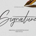 Signature handwritten Font-1