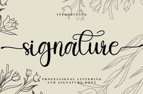 Signature Calligraphy Font From Freshtypeink